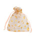 Bolso de organza 7x9cm corazón - Durazno-oro